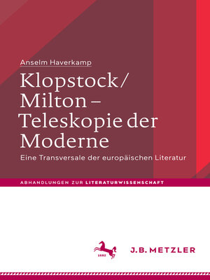 cover image of Klopstock/Milton--Teleskopie der Moderne